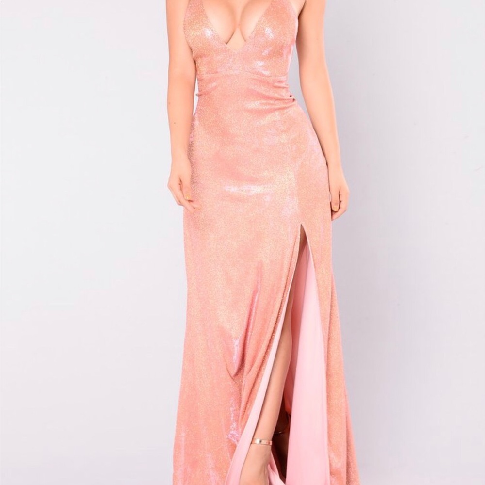 fashion nova maxi glitter dress